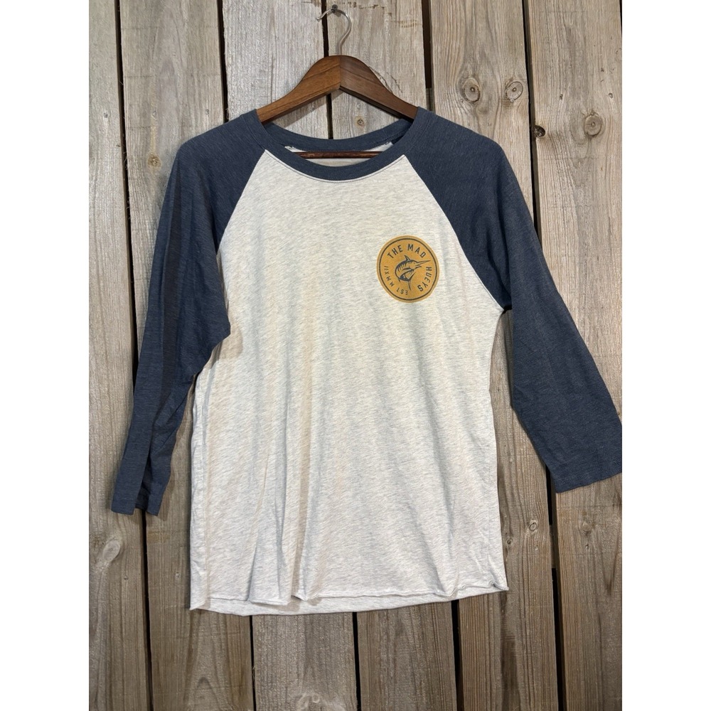 The Mad Hueys Raglan Tee • Surf Fishing Graphic • Men's M - Picture 2 of 4